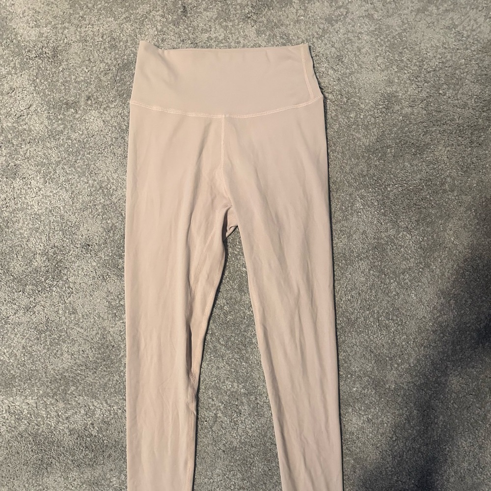 High waisted light pink lulu lemon leggings